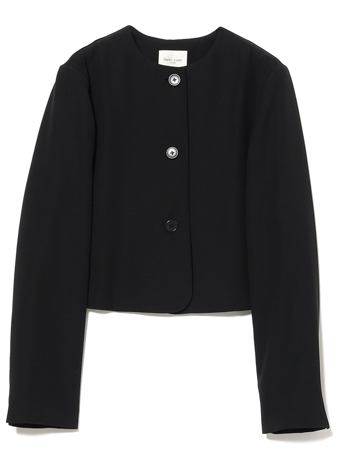 Cropped Crew Neck Jacket