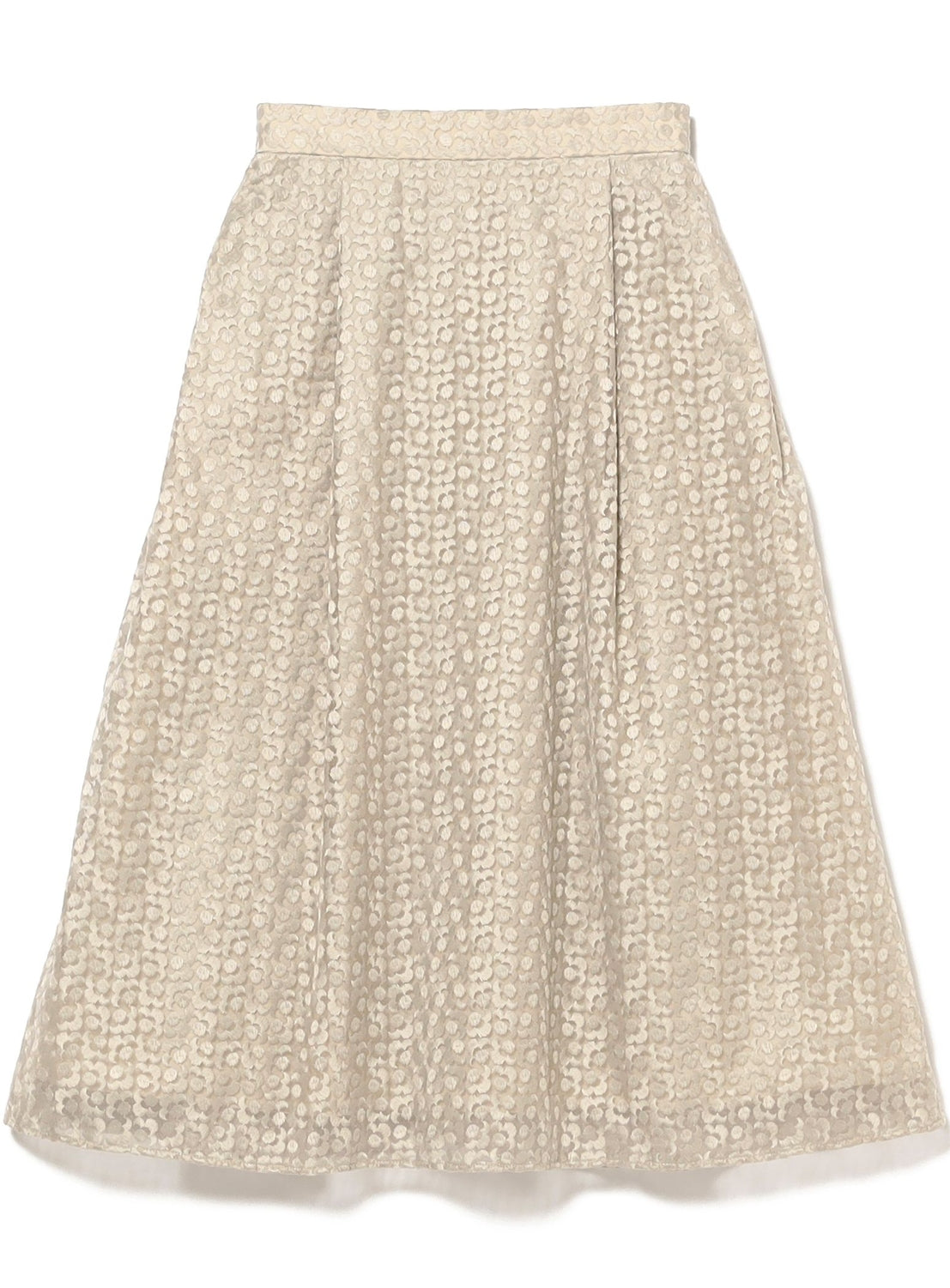 Organza Embroidered Flare Skirt