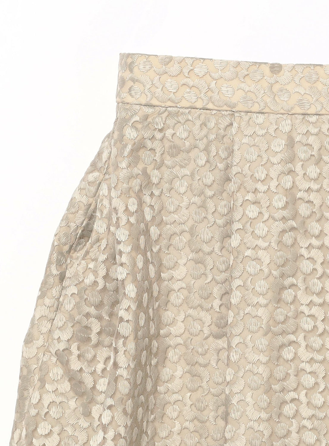 Organza Embroidered Flare Skirt