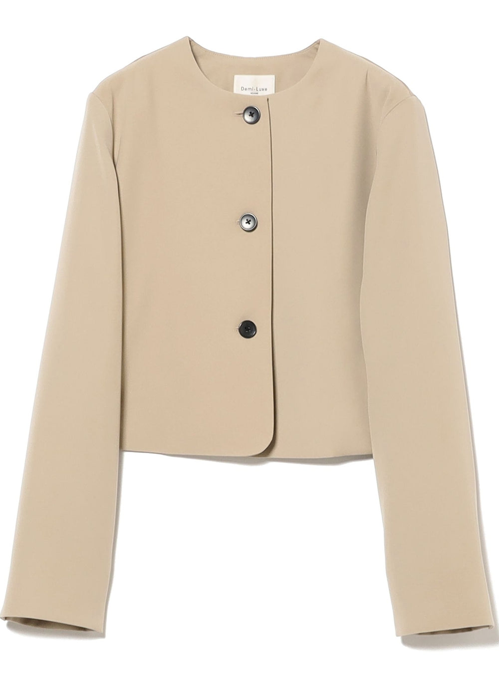 Cropped Crew Neck Jacket