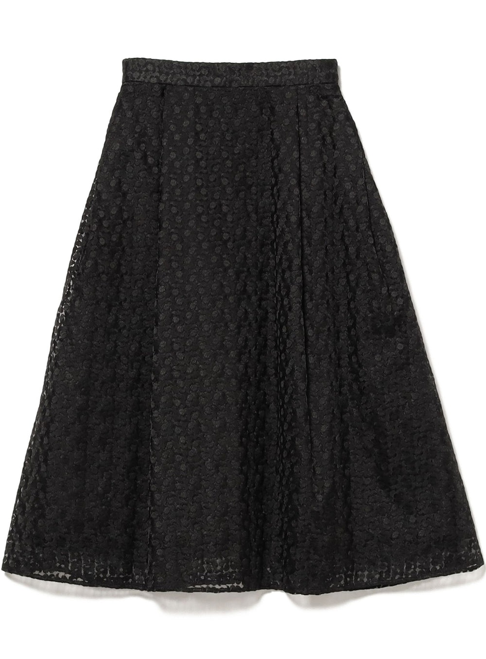 Organza Embroidered Flare Skirt