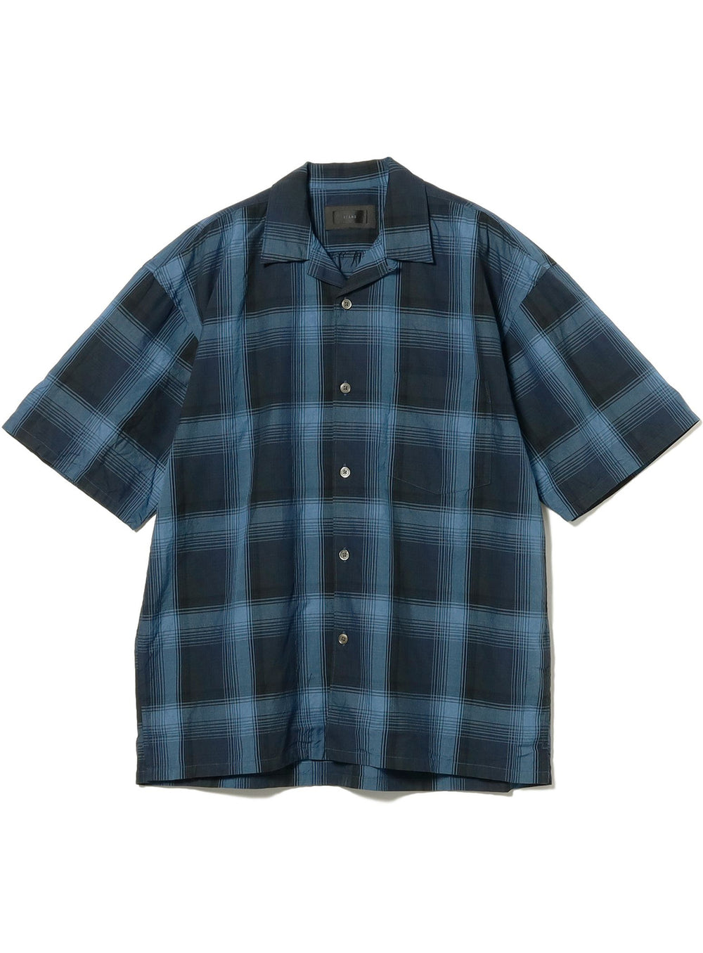 the A / Indigo Check Open Collar Shirt