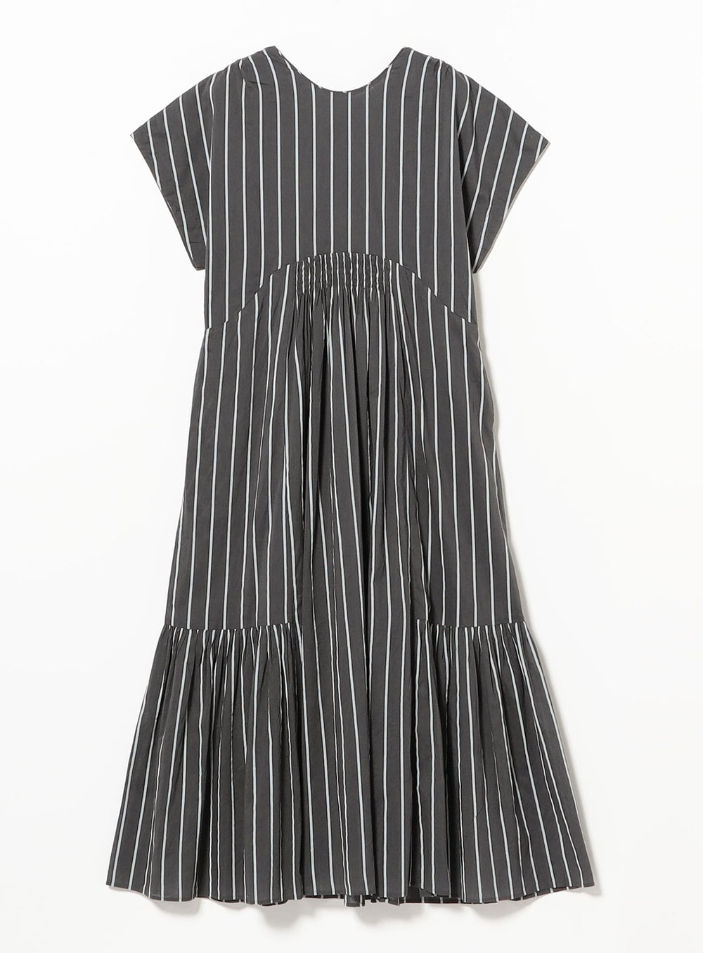 【Exclusive】ne Quittez pas / Voile Stripe French Sleeve Dress