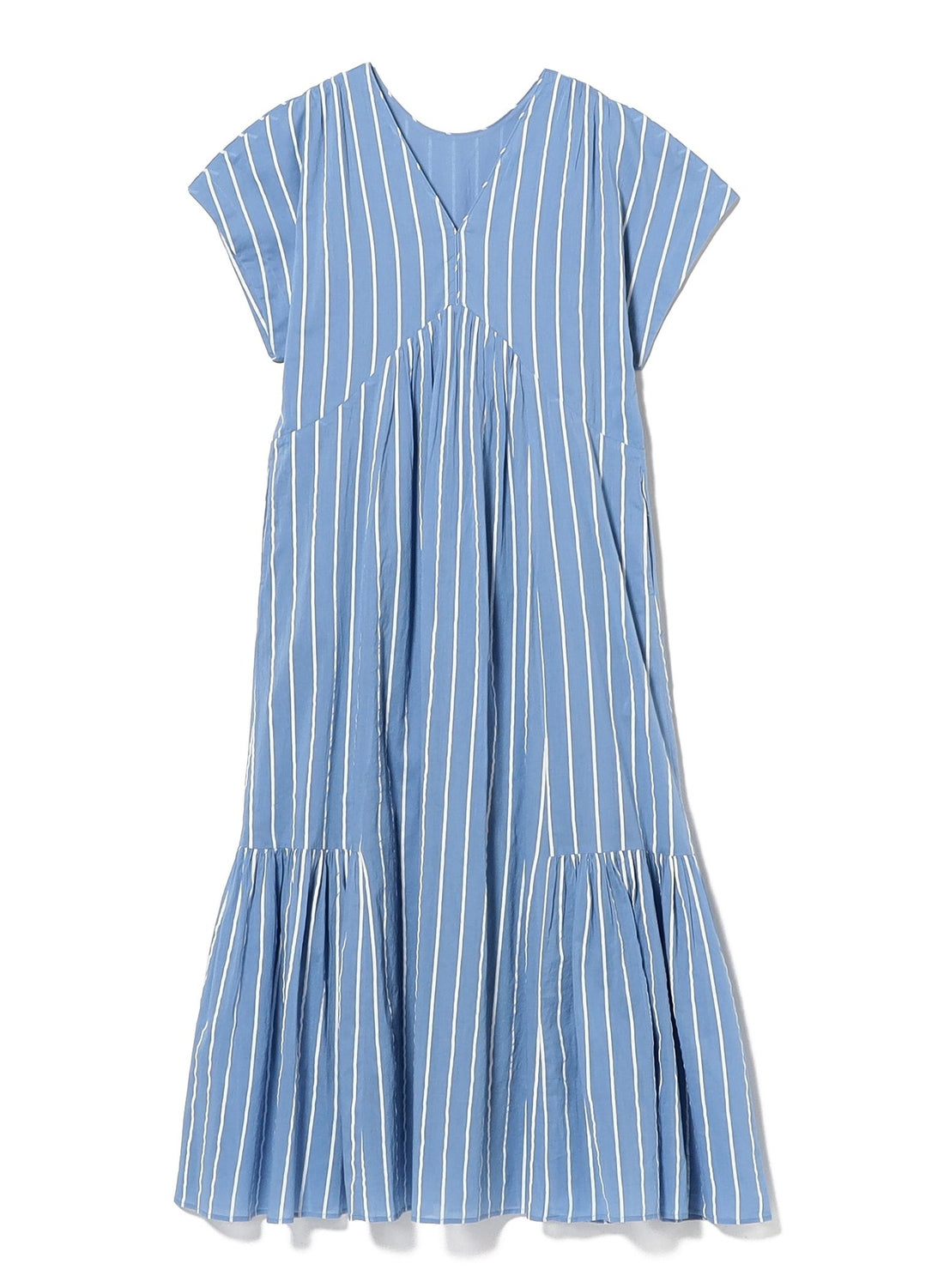【Exclusive】ne Quittez pas / Voile Stripe French Sleeve Dress