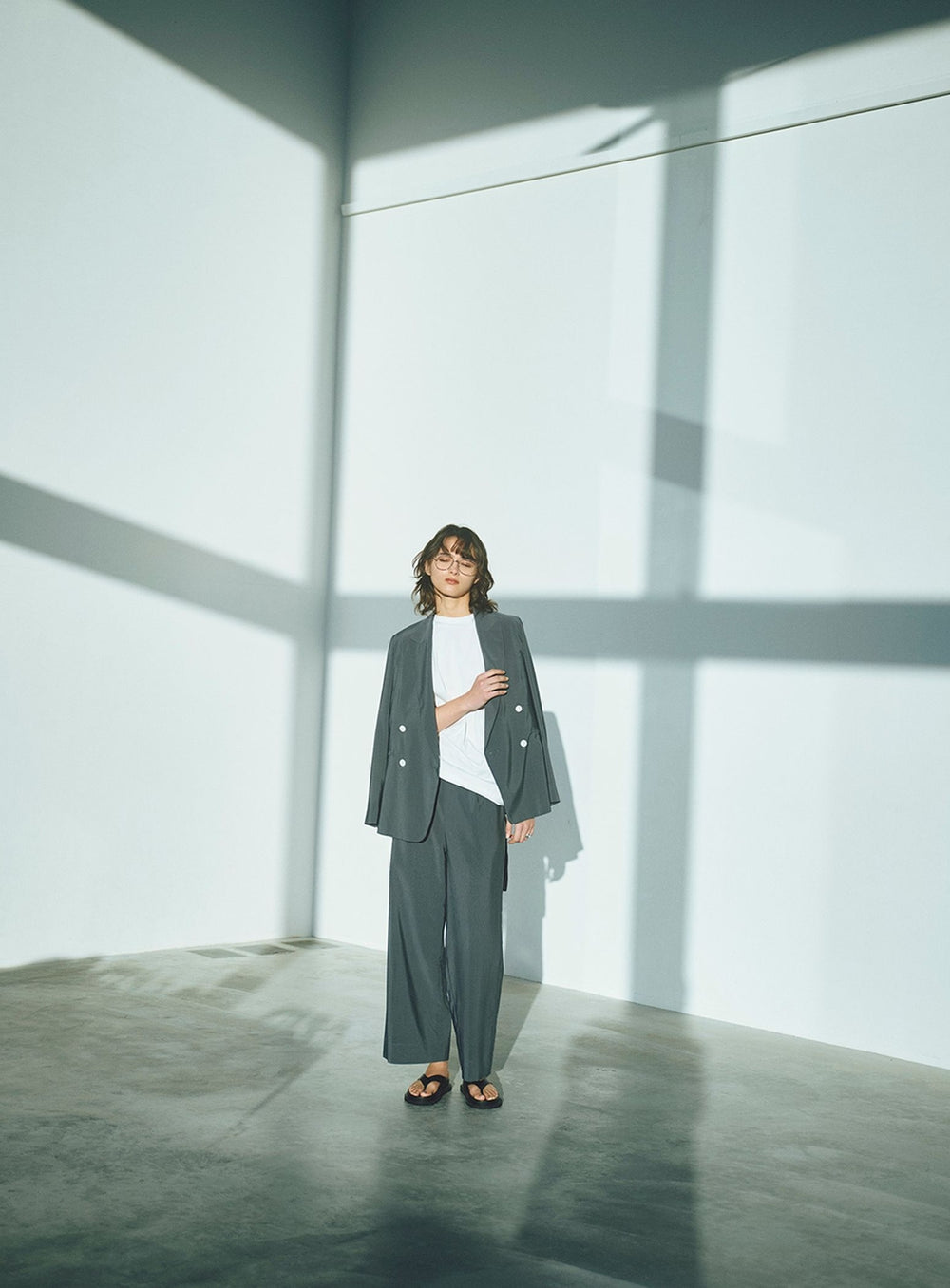 AK+1 / Sheer 4-Button Double Jacket