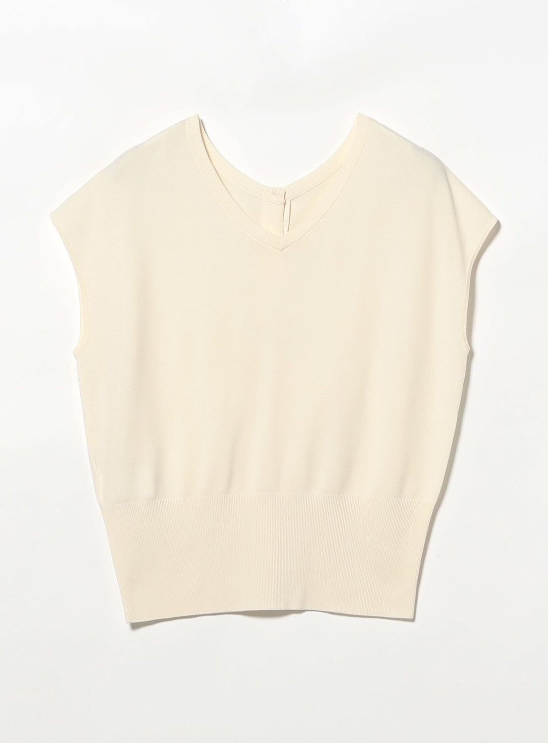 เสื้อถักแขนกุดสไตล์ฝรั่งเศส 2-WAY ผ้าเจอร์ซีย์