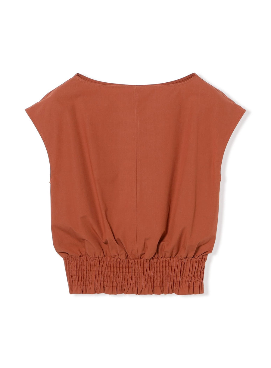 French Sleeve Shirred Blouse