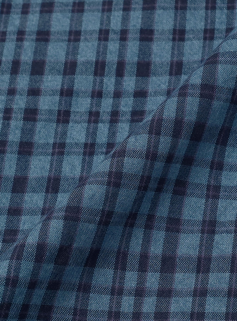 the A / Indigo Check Open Collar Shirt