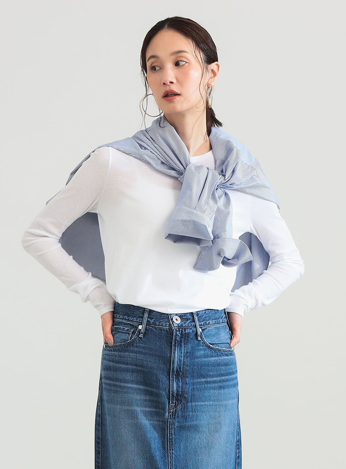 Cotton High-Twist Sheer T-Shirt