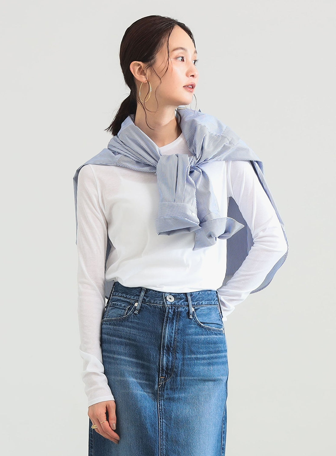 Cotton High-Twist Sheer T-Shirt
