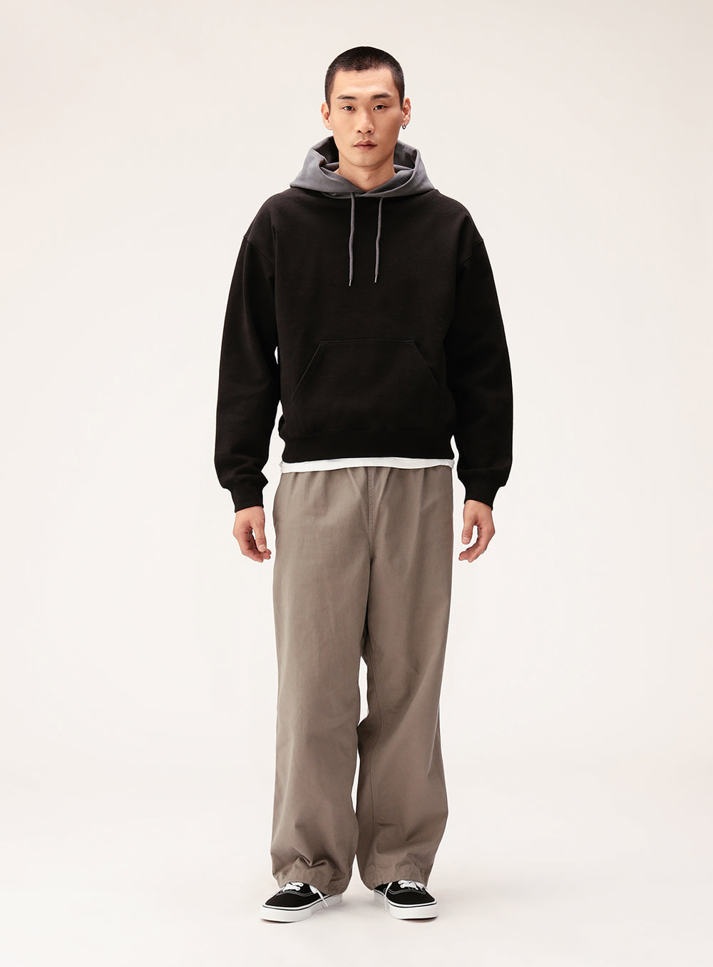Short Color-Block Hoodie