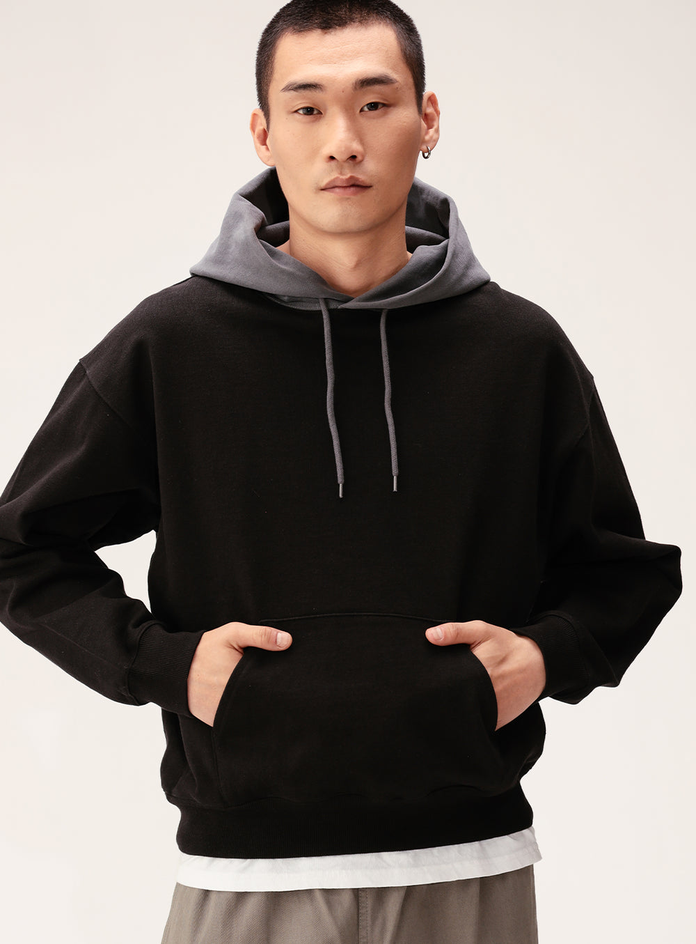 Short Color-Block Hoodie