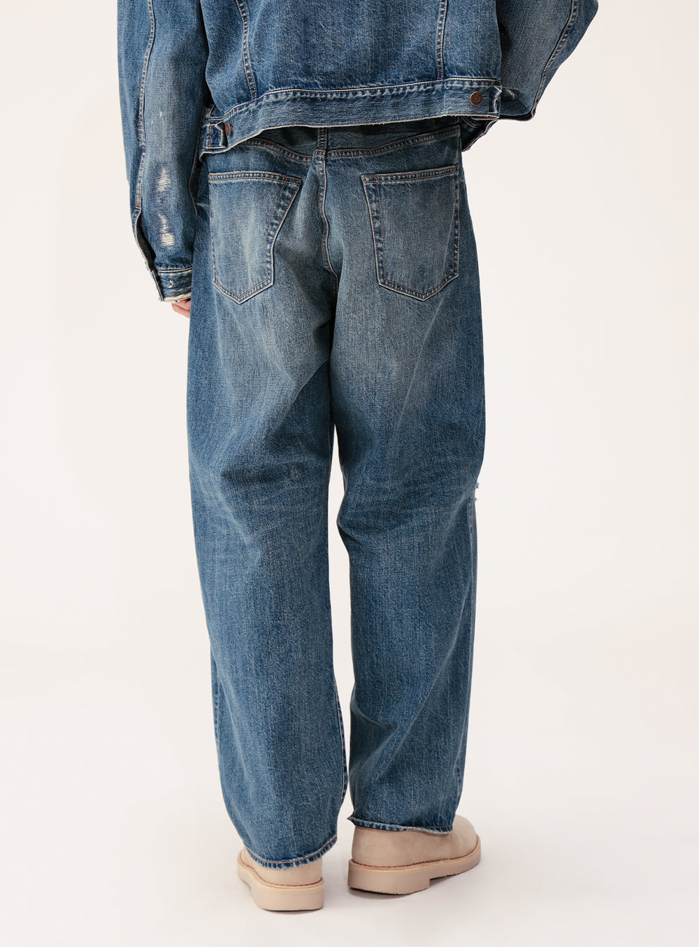5 Pockets Damage Denim Pants
