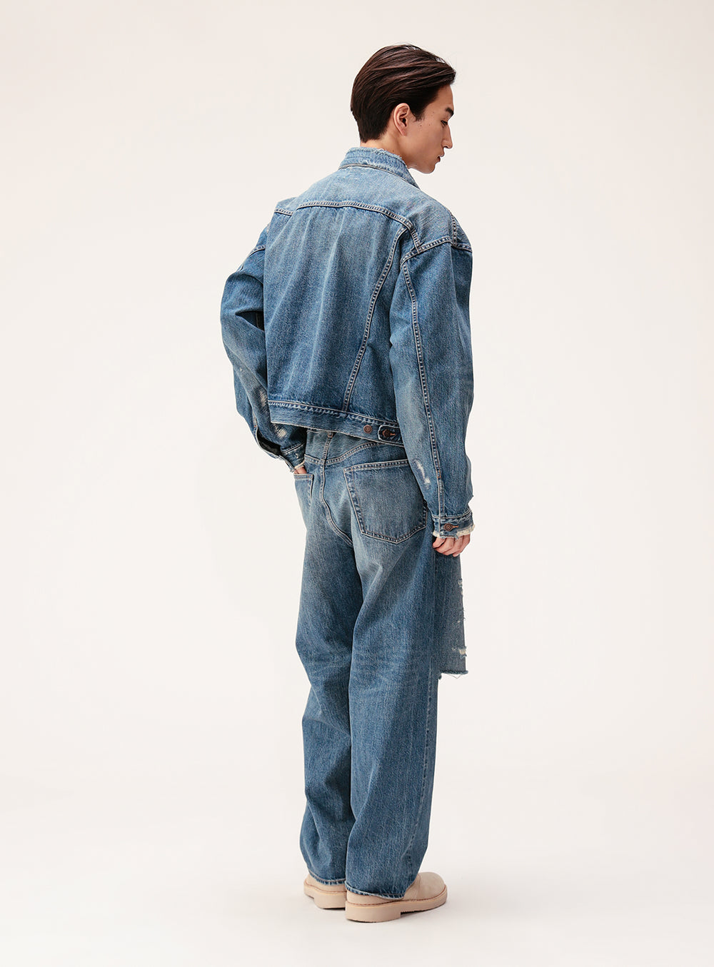 5 Pockets Damage Denim Pants
