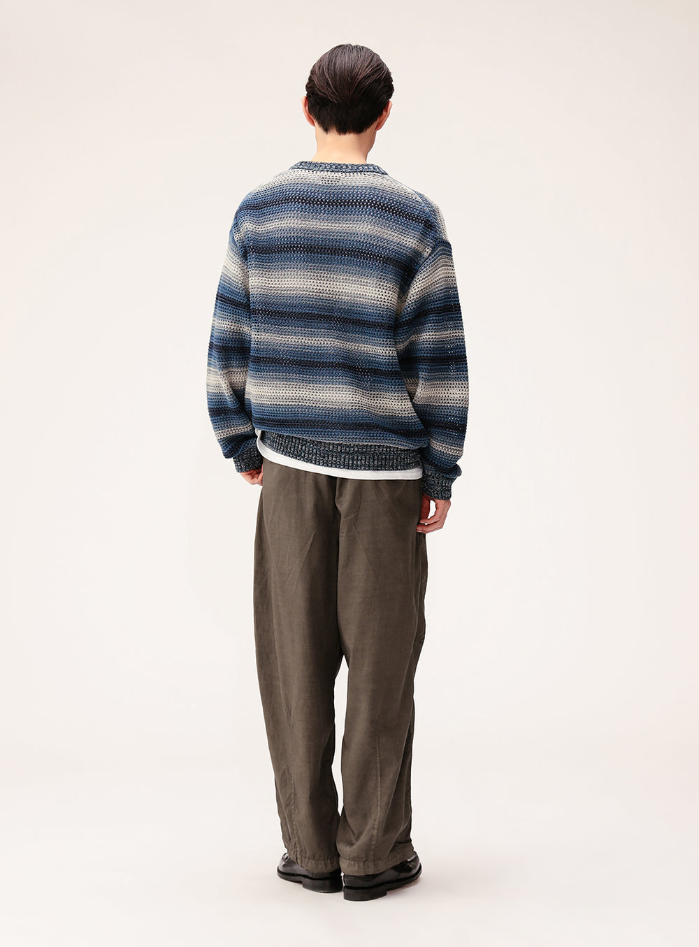Mesh Border Crew Neck