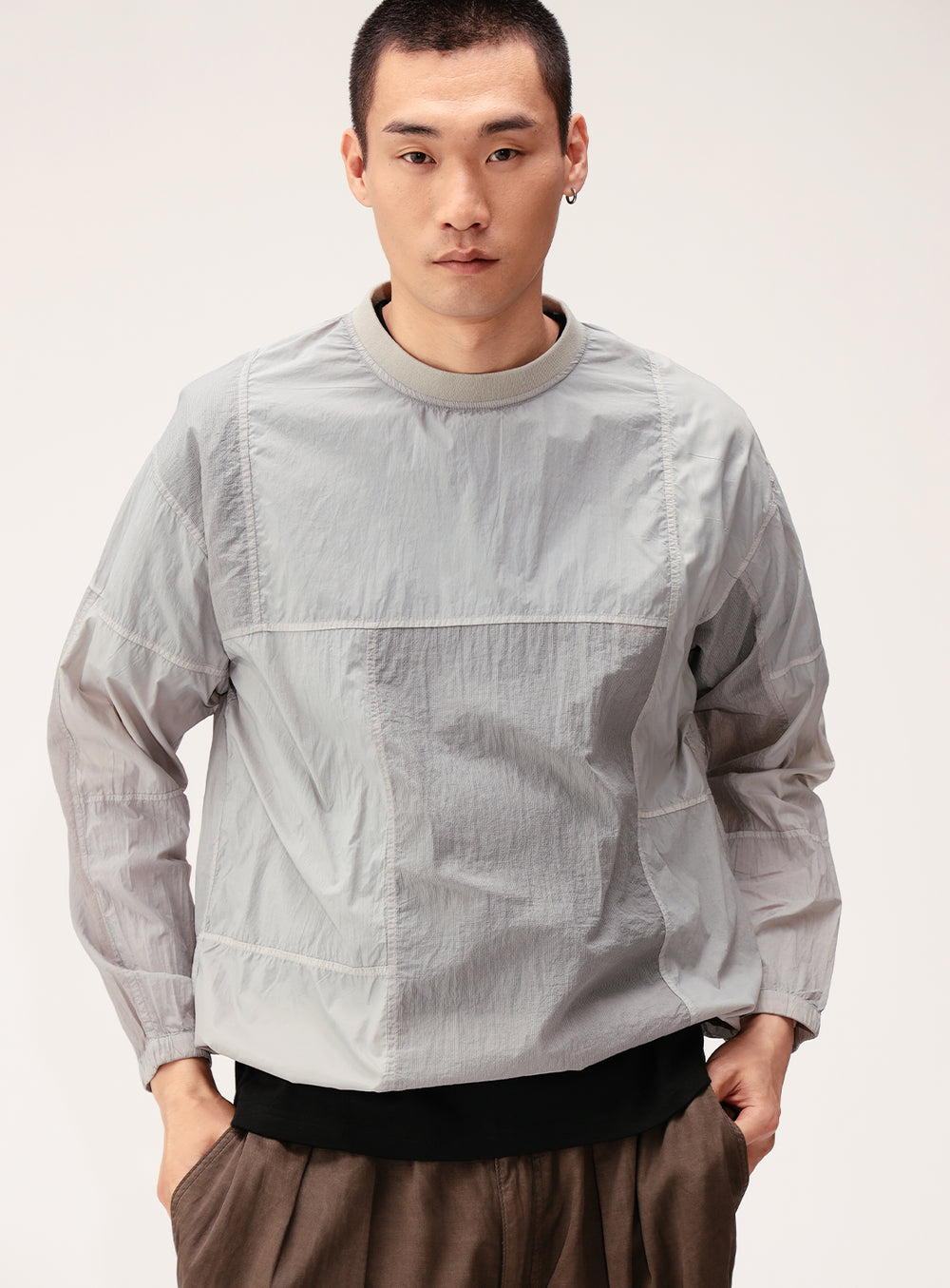 Wide Fit Crazy Pattern Crew Neck T-Shirt