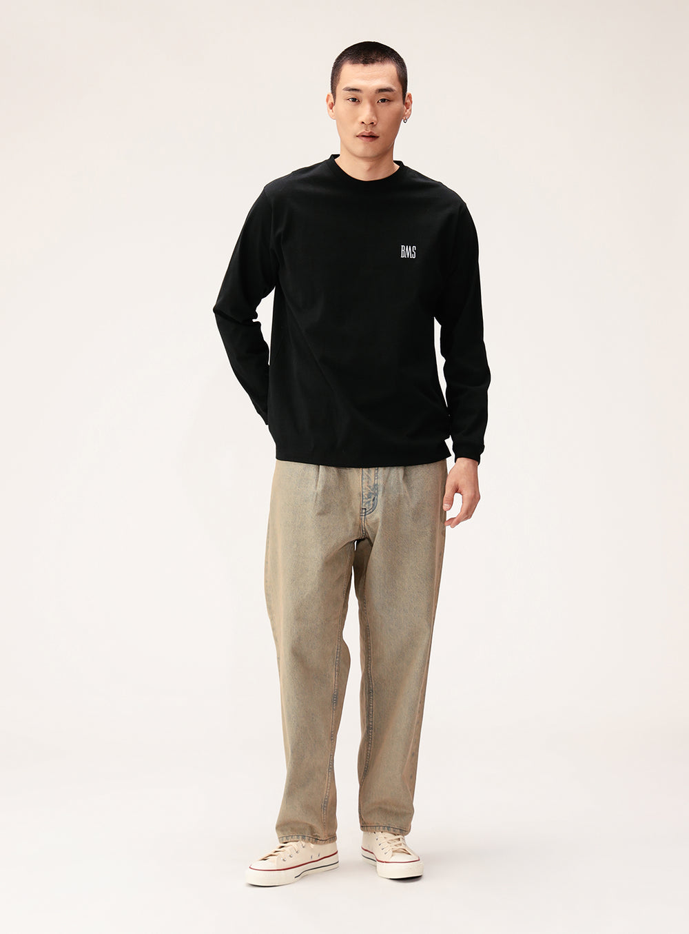 Wide Tapered Denim Pants