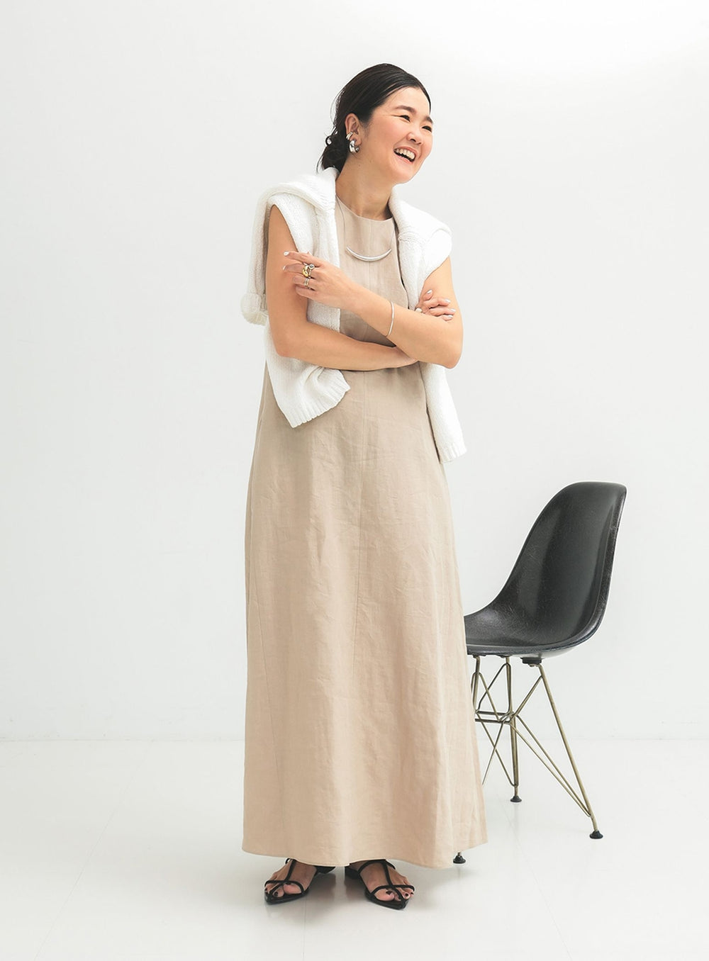 Simple Linen 2-Way Dress .M