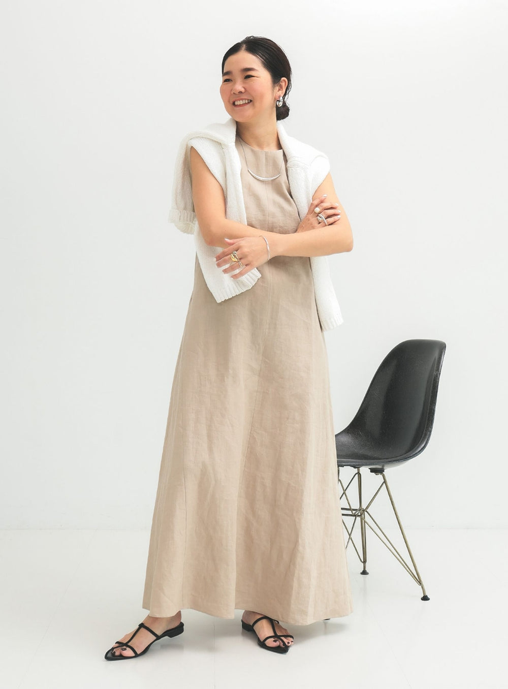 Simple Linen 2-Way Dress .M
