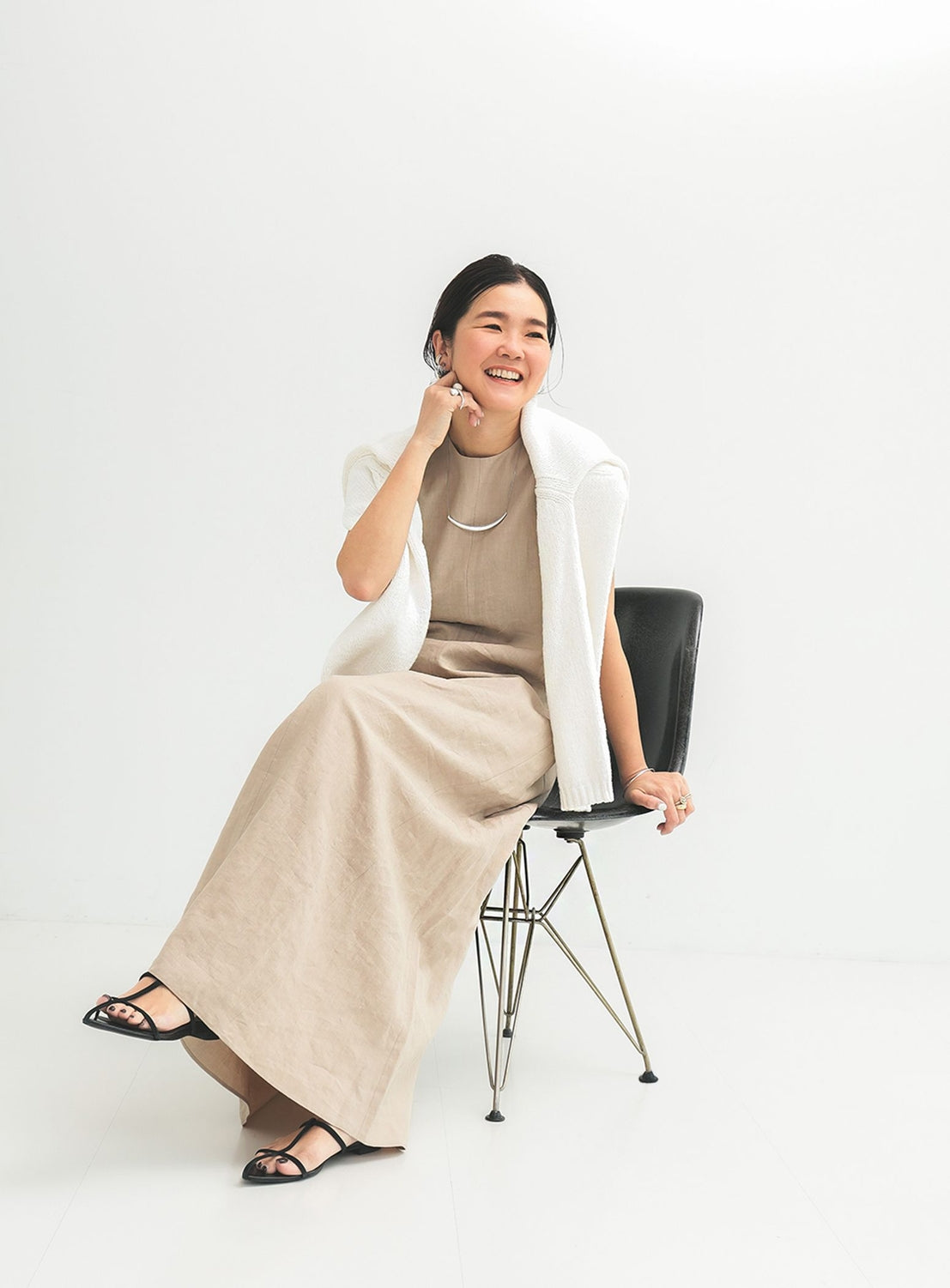 Simple Linen 2-Way Dress .M