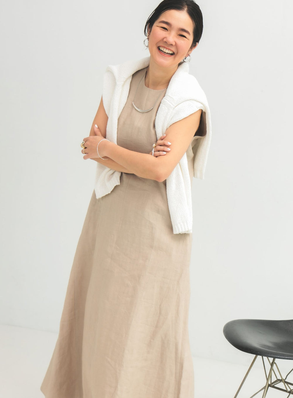 Simple Linen 2-Way Dress .M