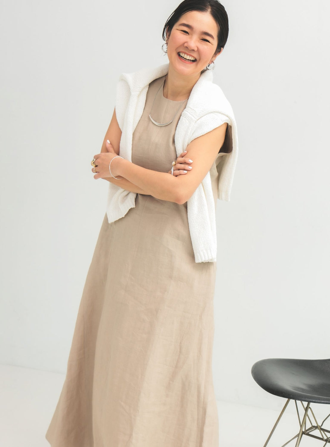 Simple Linen 2-Way Dress .M