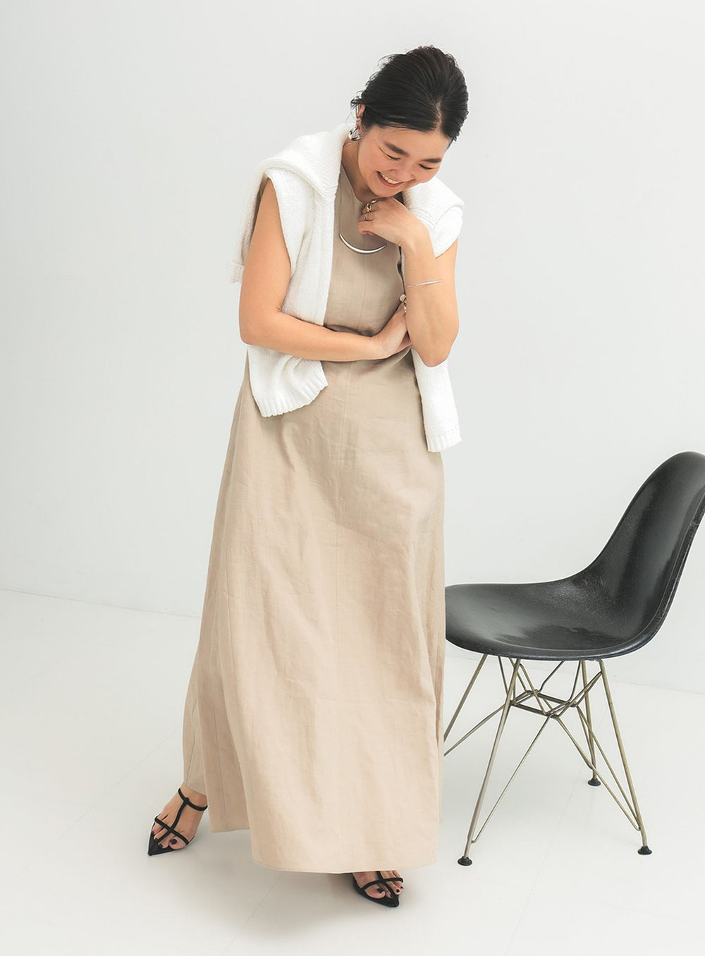 Simple Linen 2-Way Dress .M