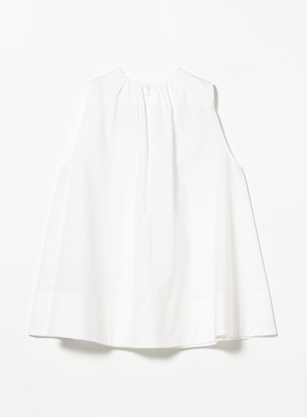Wide Hem Gathered Sleeveless Blouse
