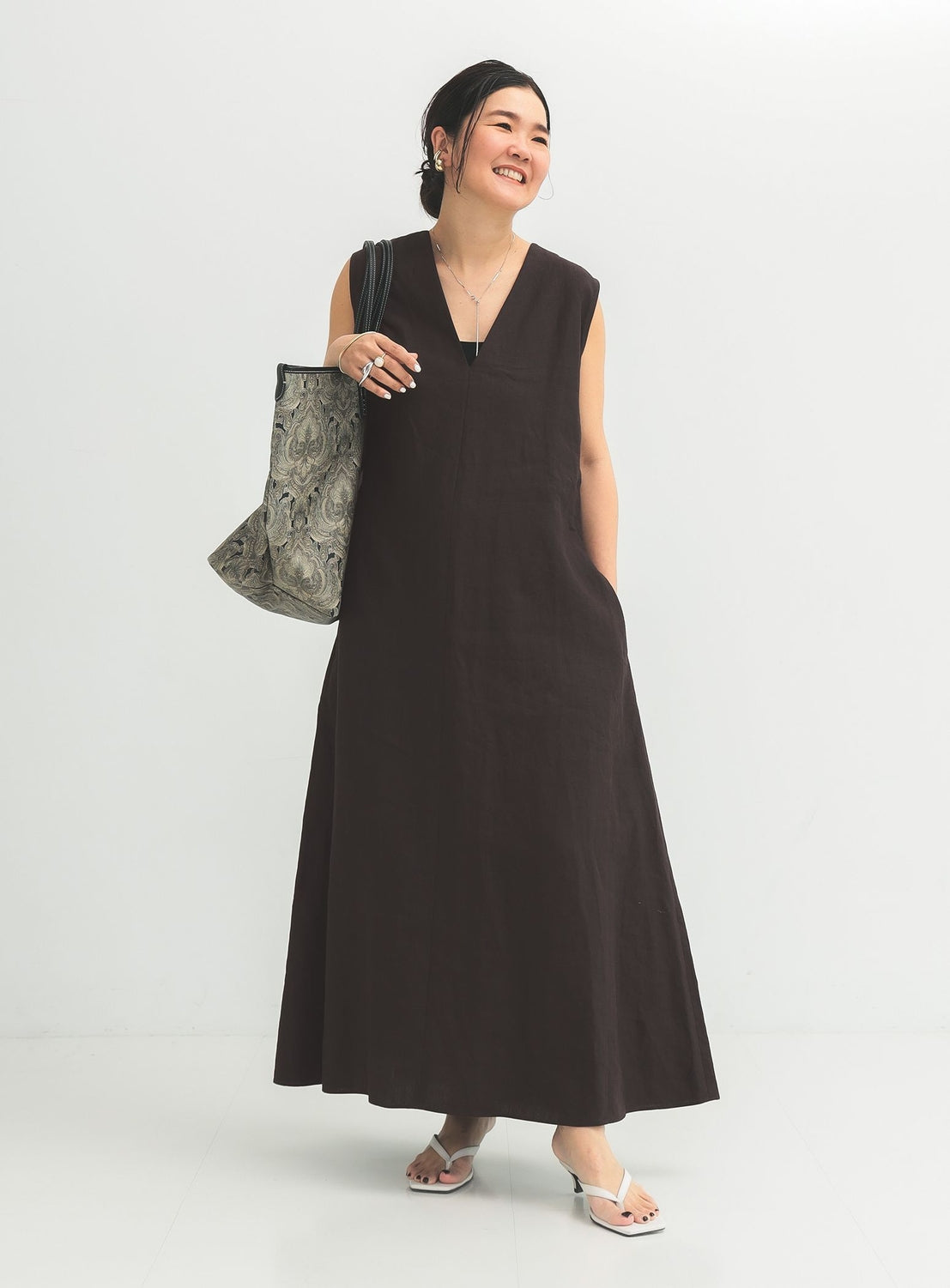 Simple Linen 2-Way Dress .M