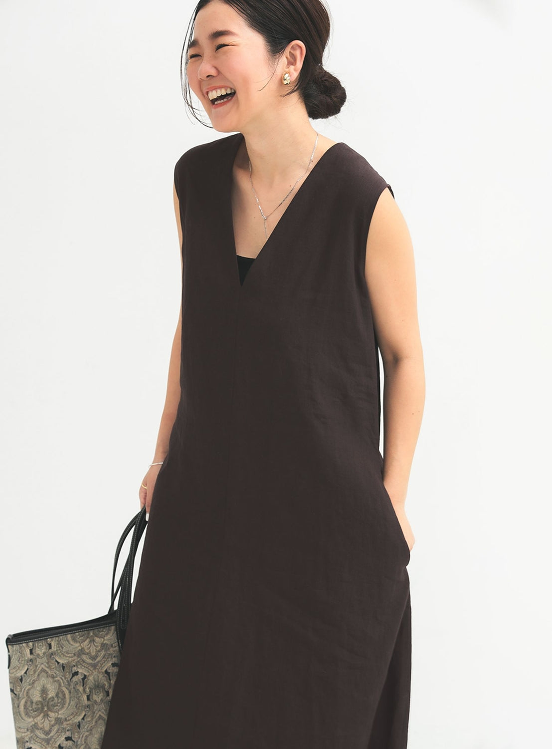 Simple Linen 2-Way Dress .M