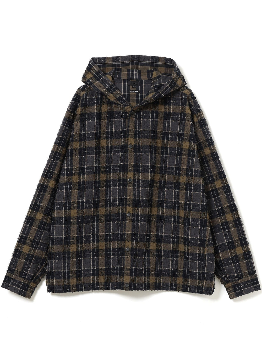 เสื้อฮู้ดแฟลนเนลลายตาราง