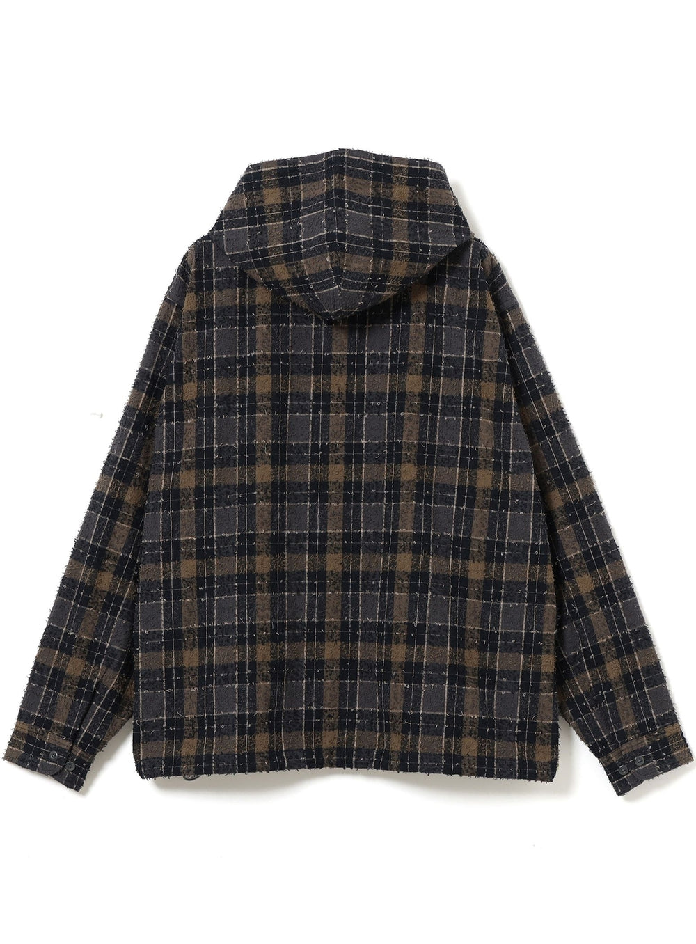เสื้อฮู้ดแฟลนเนลลายตาราง