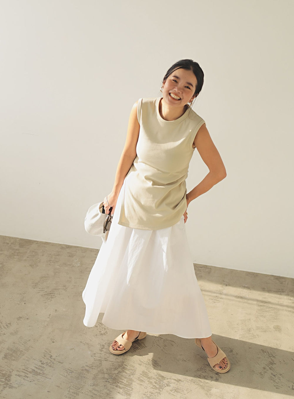 Slit Sleeveless Tunic