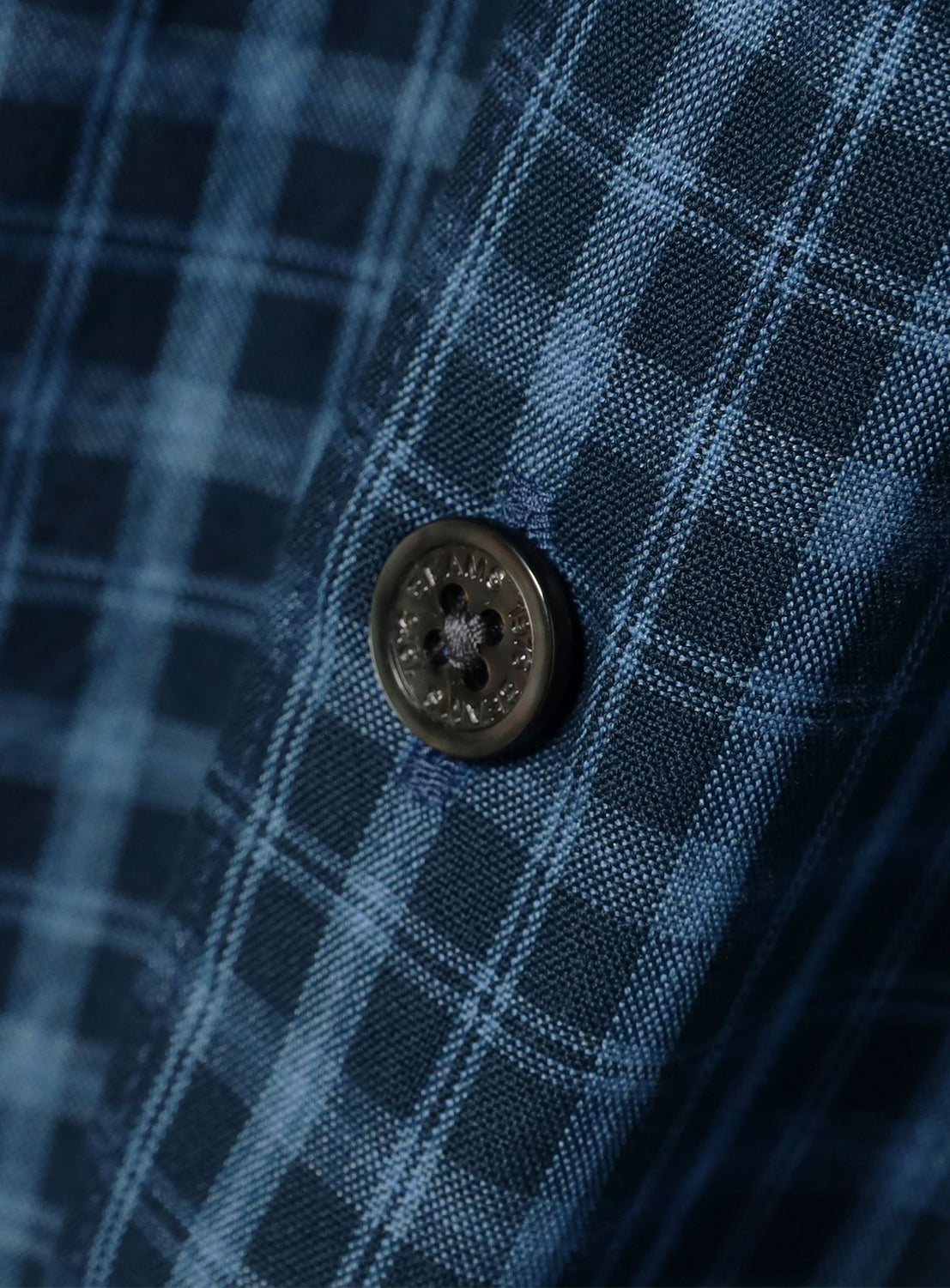 the A / Indigo Check Open Collar Shirt