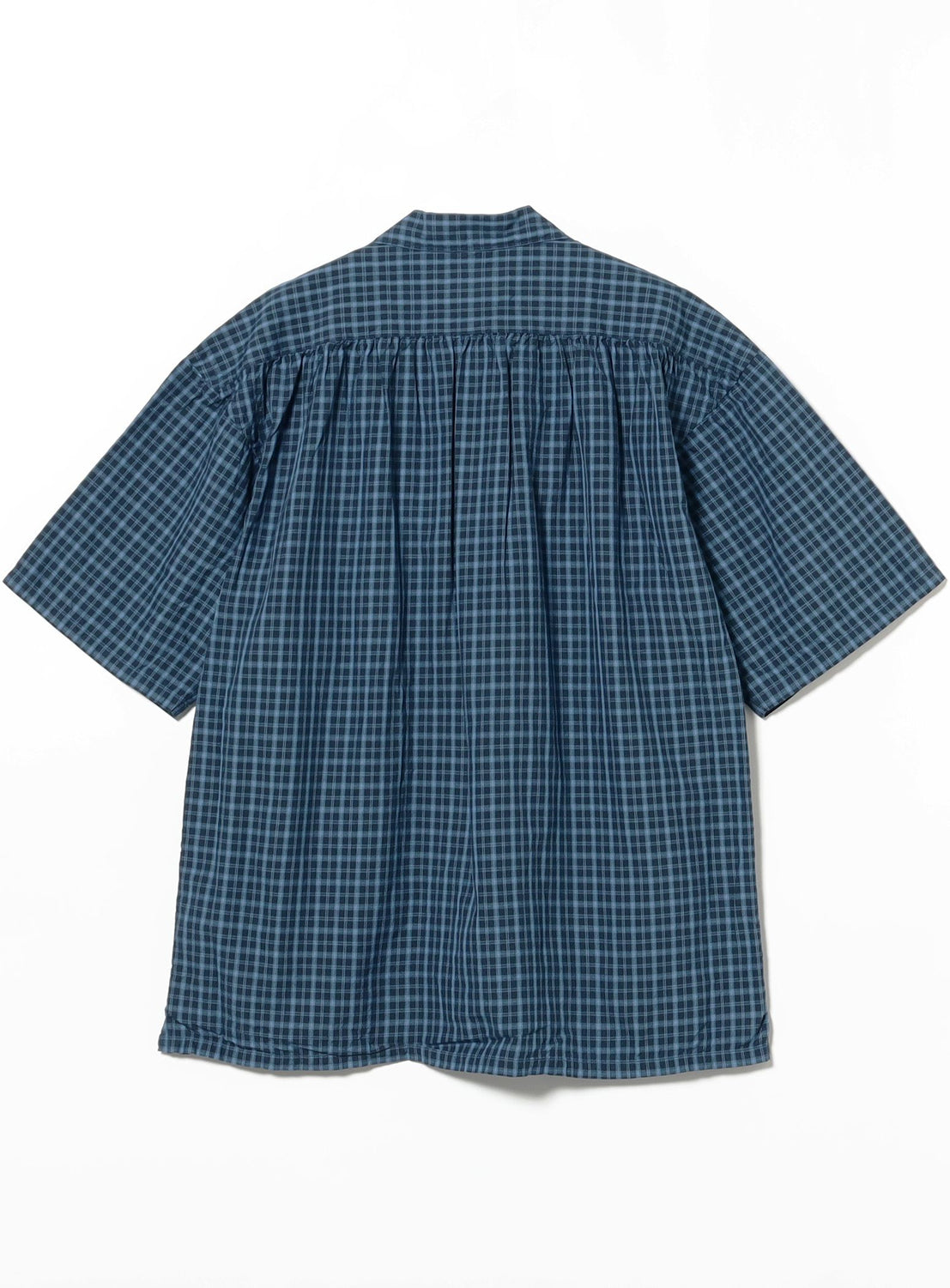 the A / Indigo Check Open Collar Shirt
