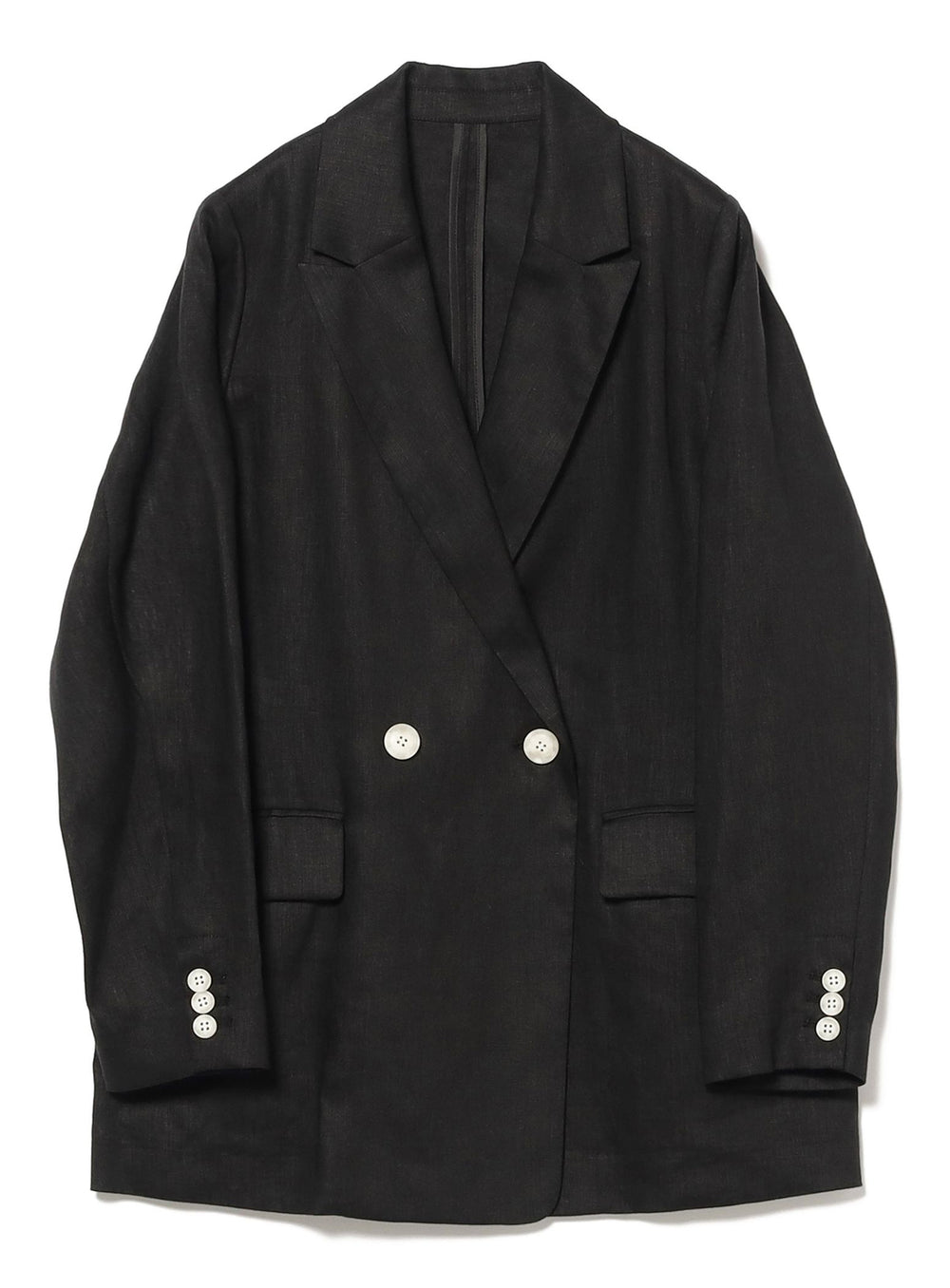 Double-Breasted Linen Jacket