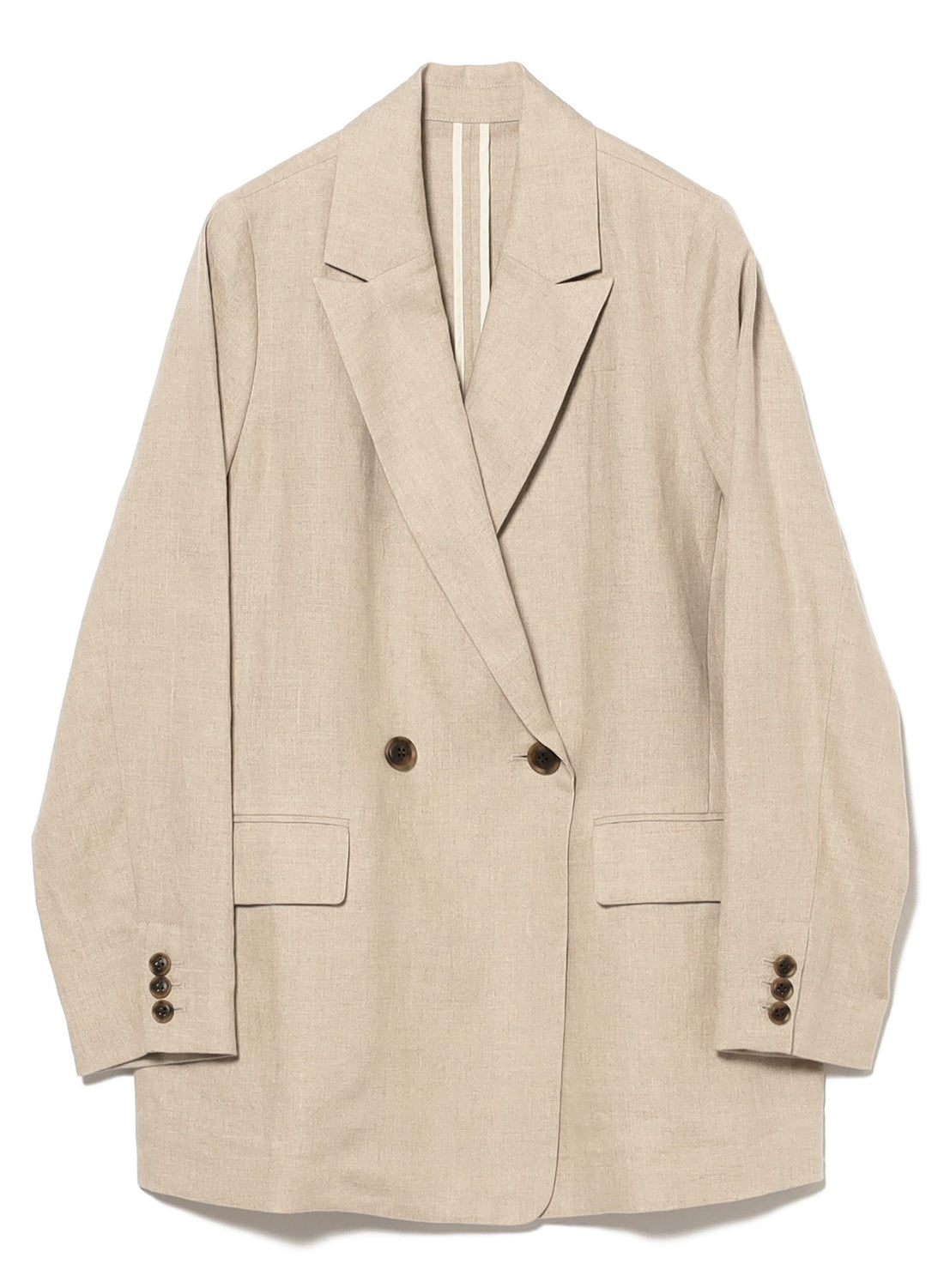Double-Breasted Linen Jacket