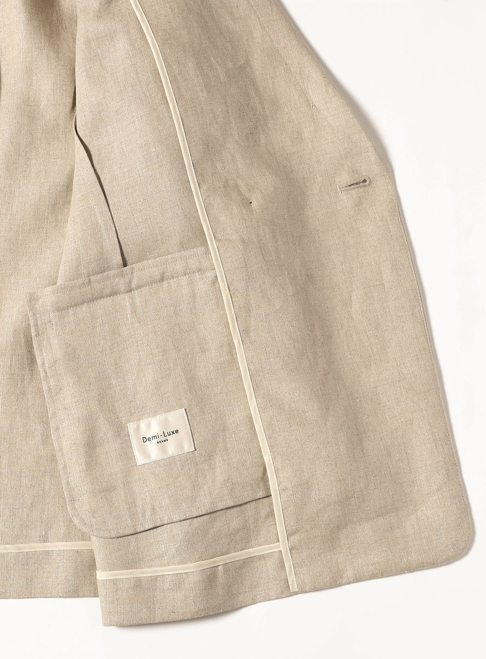 Double-Breasted Linen Jacket