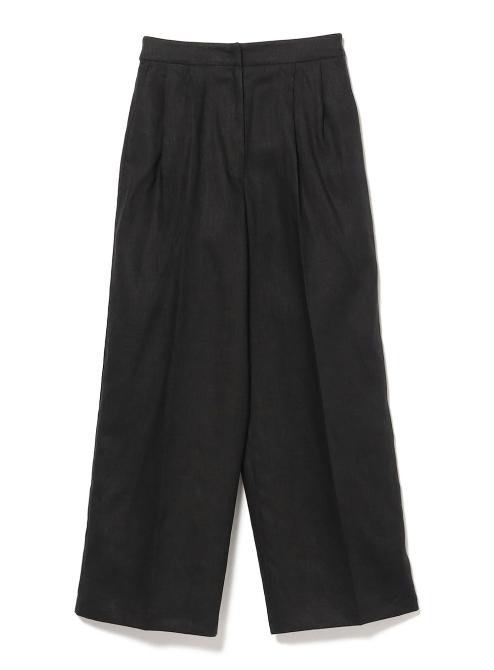 Linen Wide-Leg Pants with Tabs