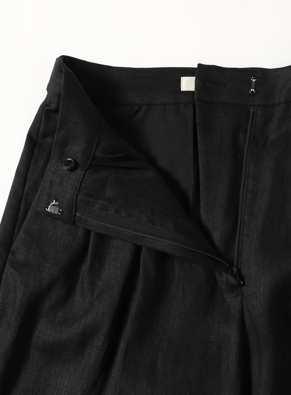 Linen Wide-Leg Pants with Tabs