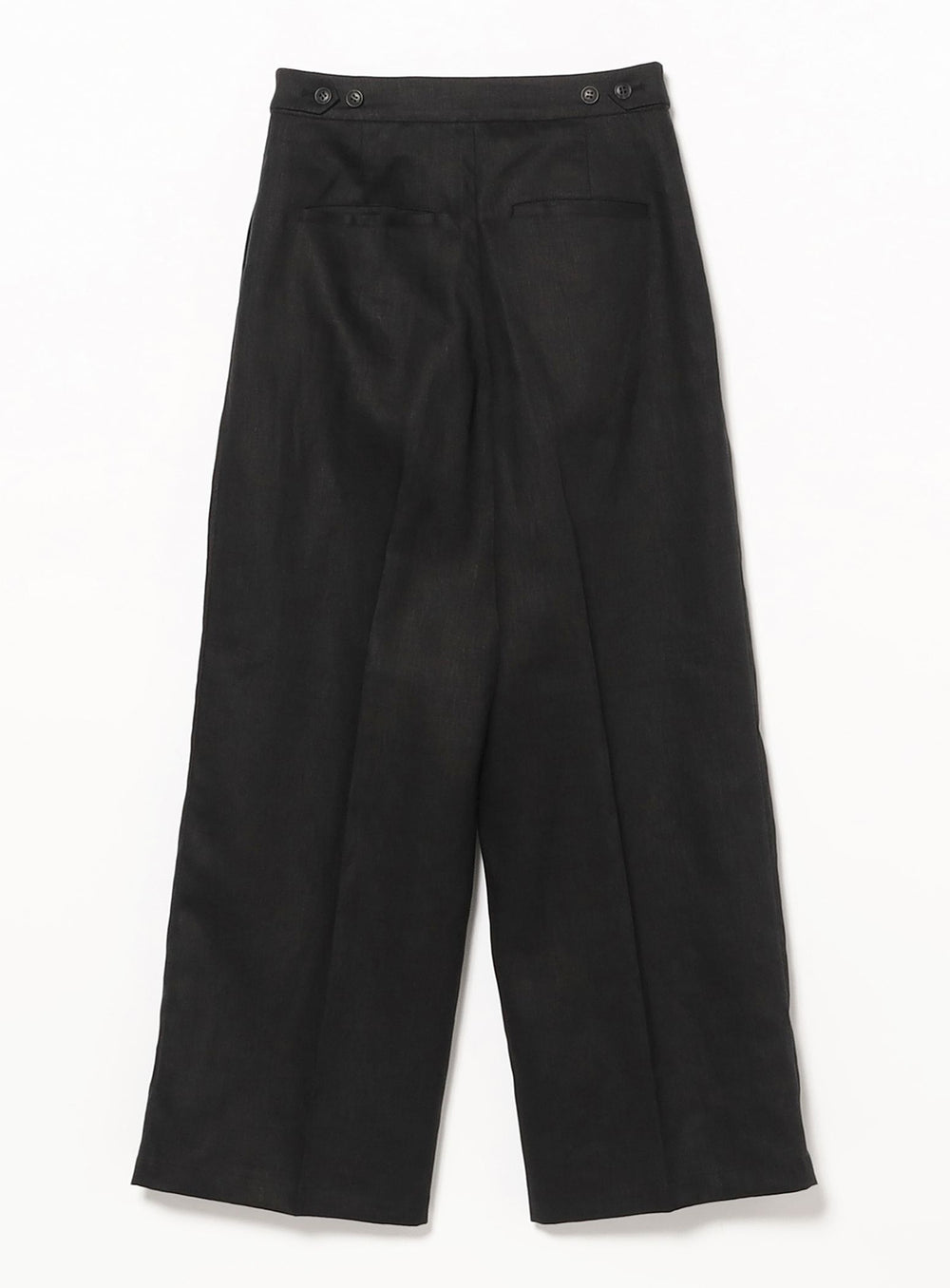 Linen Wide-Leg Pants with Tabs