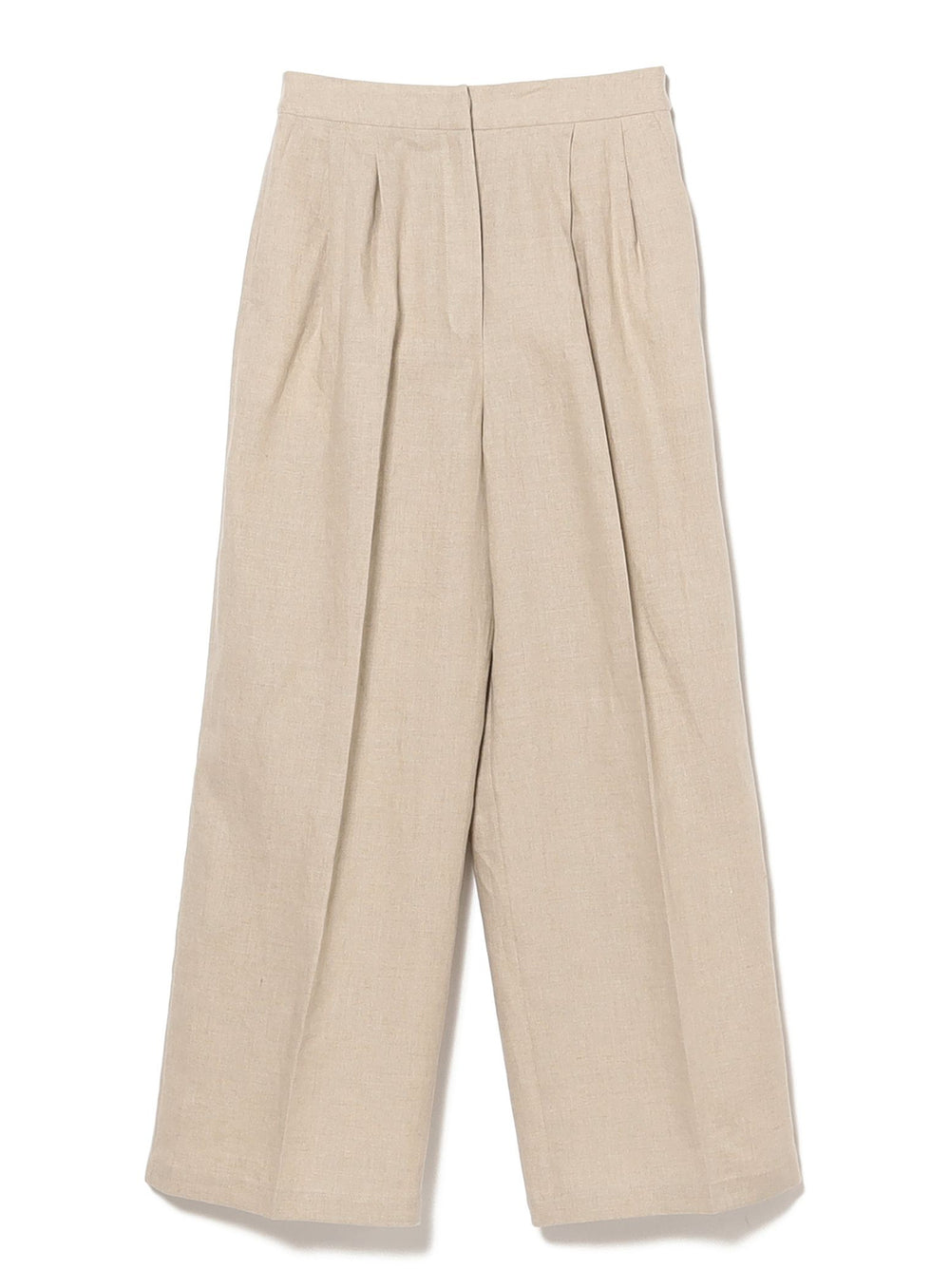 Linen Wide-Leg Pants with Tabs