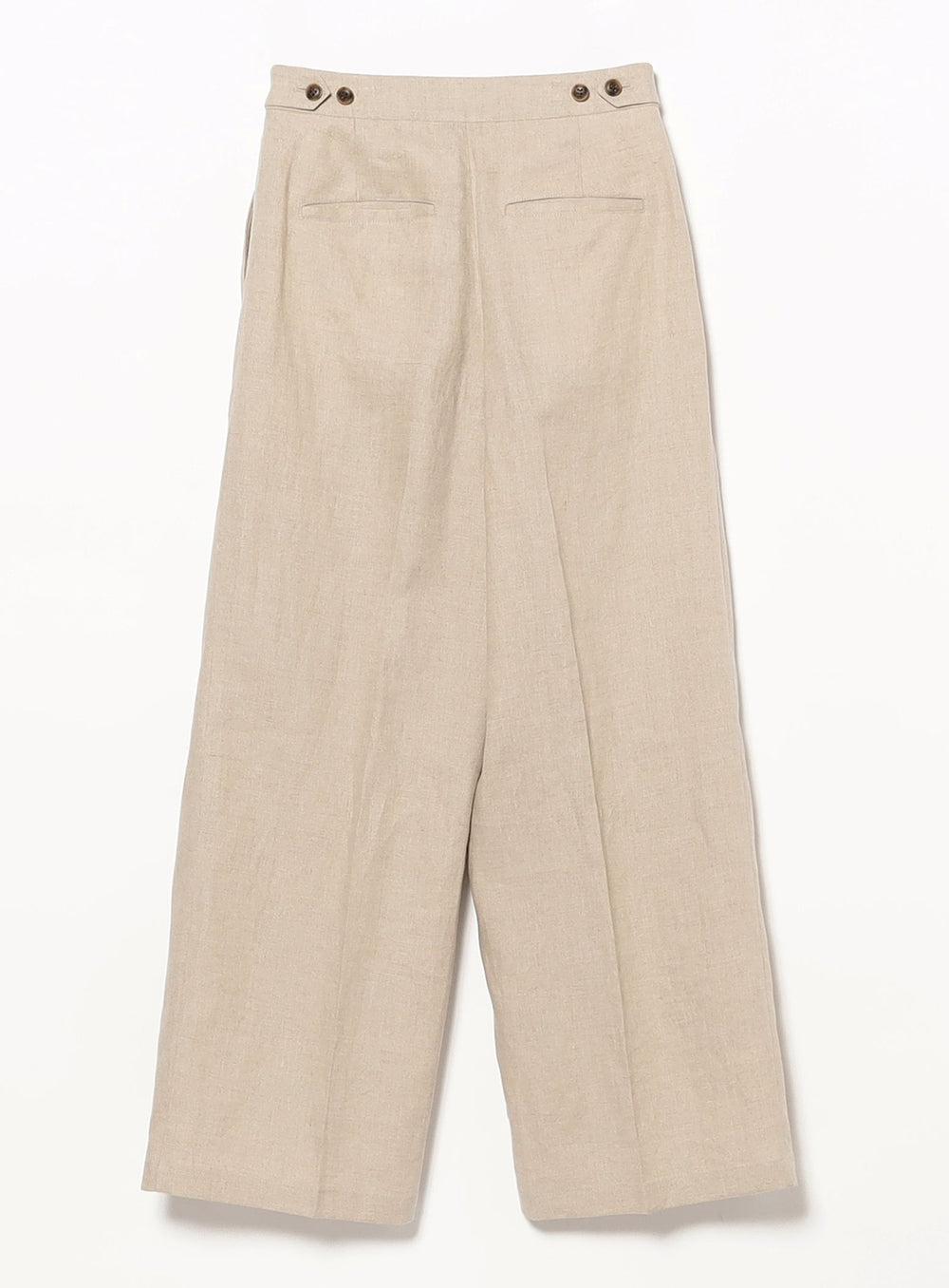 Linen Wide-Leg Pants with Tabs