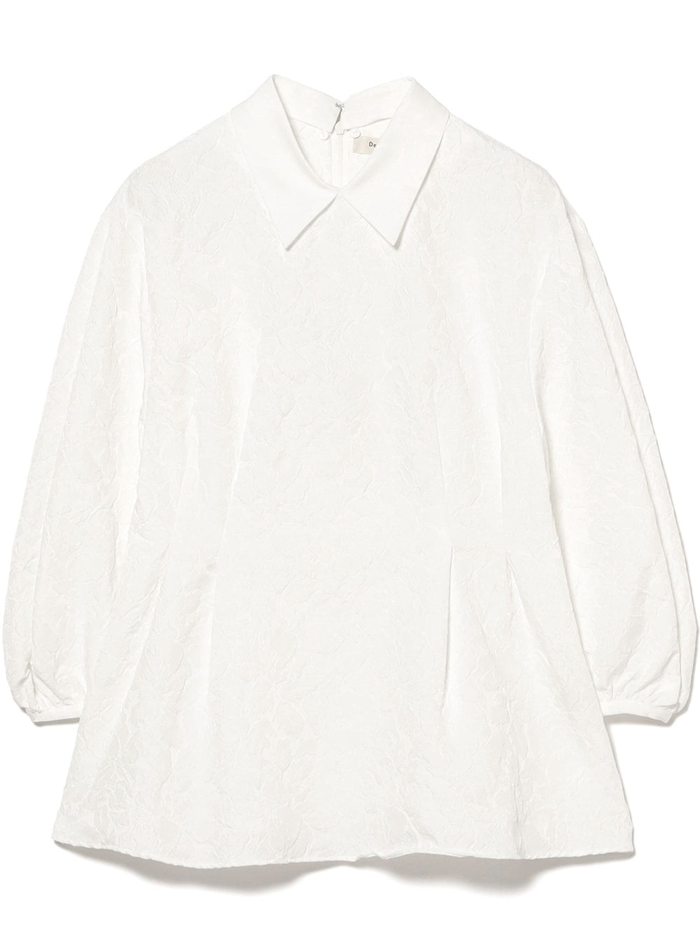 Jacquard Detachable Collar Blouse