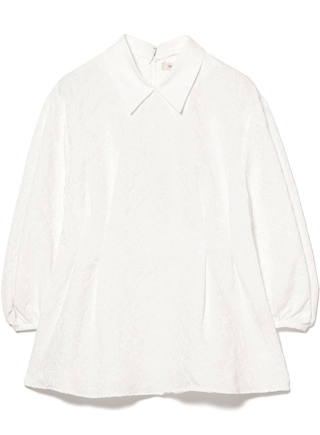 Jacquard Detachable Collar Blouse
