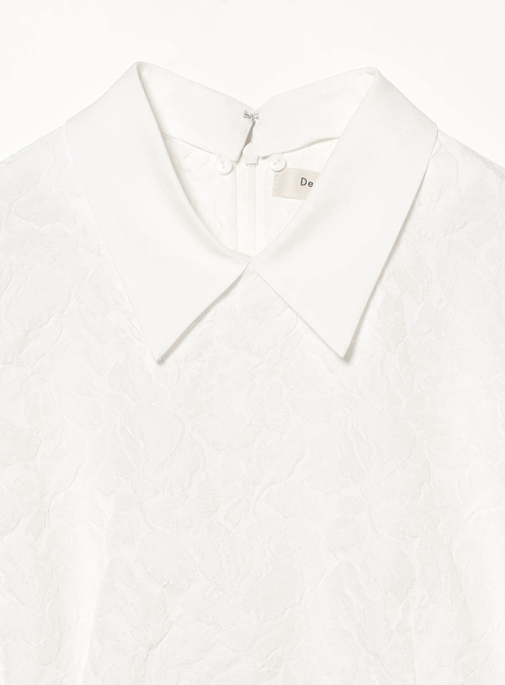 Jacquard Detachable Collar Blouse