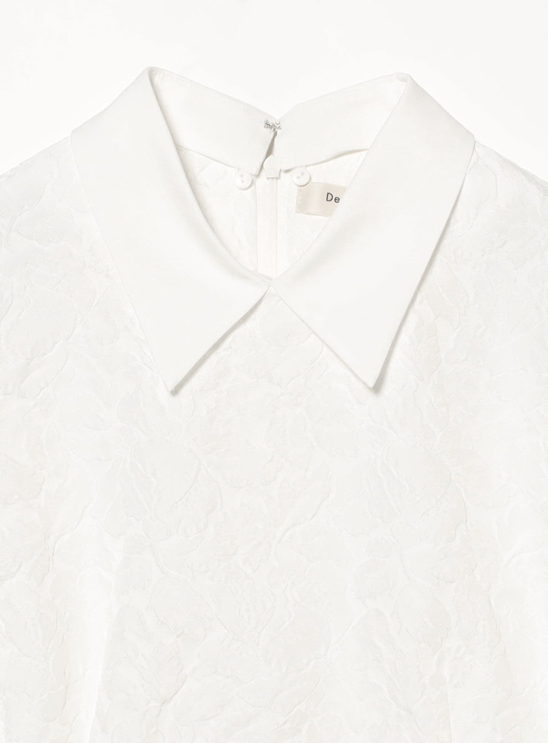Jacquard Detachable Collar Blouse