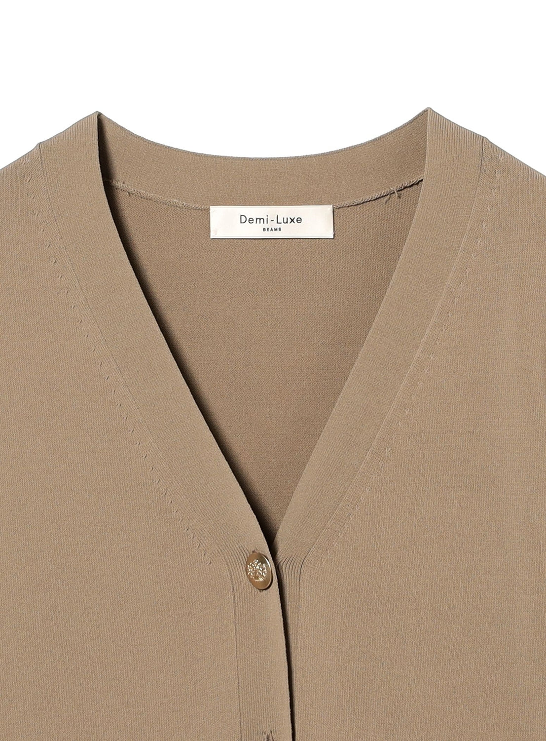 Metal Button V-Neck Cardigan