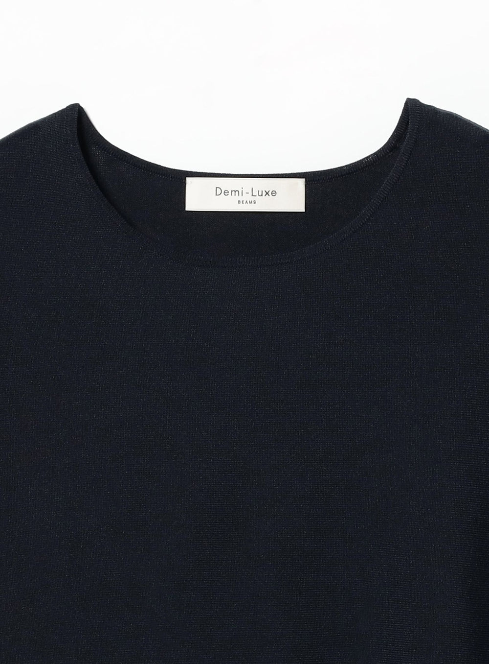Lace Hem Crew Neck Knit Pullover