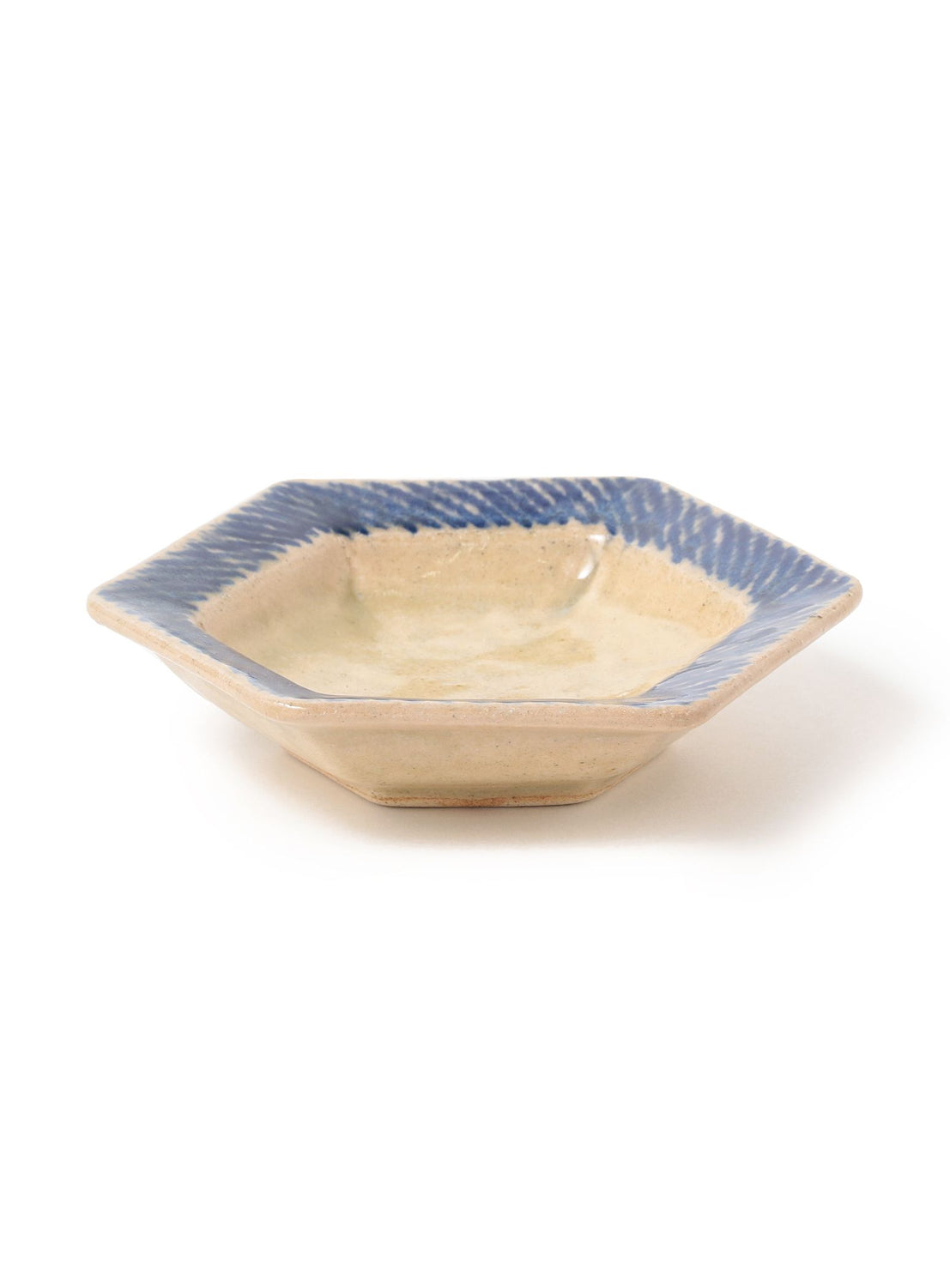 Shimaoka Pottery / Kei Shimaoka "Fuchi Zogan" Large Hexagonal Plate